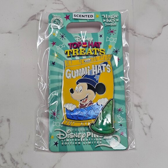 NEW!!! DISNEY TOP HAT TREATS GUMMI HATS SORCERER MICKEY MAGIC KEY 2025 PIN LE 15 - Picture 1 of 2